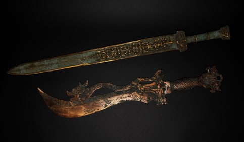 2 Chinese bronze sword