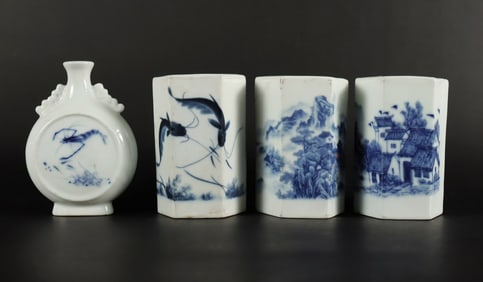 Lots Chinese b/w porcelains