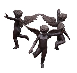 Angel form bronze table stand