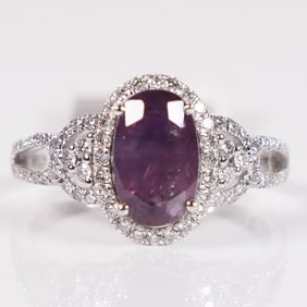 GIA Sapphire platinum ring size 6.5