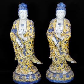 2 Chinese porcelain buddha