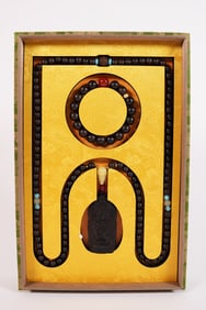 Chinese fine wood in silk box