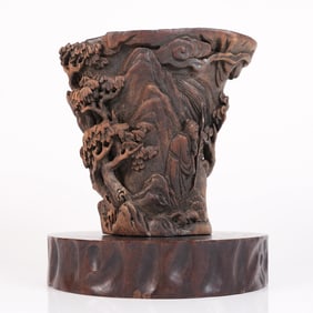 Chinese Qing dynasty agarwood cup
