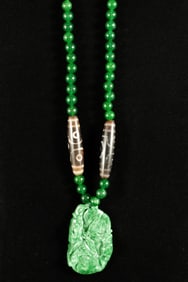 Chinese pendant and dzi bead