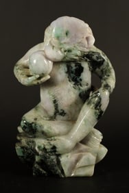 Chinese fine jadeite monkey figure