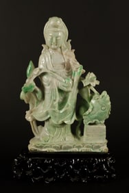 Chinese antique jadeite buddha