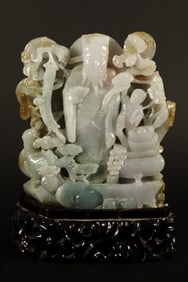 Chinese jadeite deity figure
