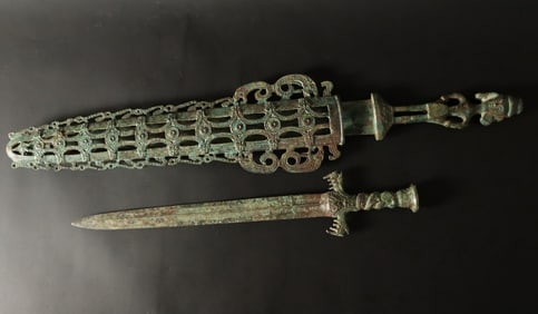 Lots Chinese bronze sword