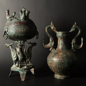 Lots Chinese bronze vessel