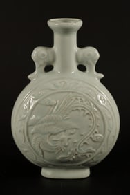 Chinese white flask vase