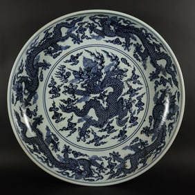 Chinese fine dragon charger