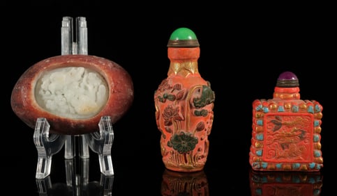 Lots Chinese carved items
