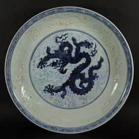 Chinese fine dragon charger