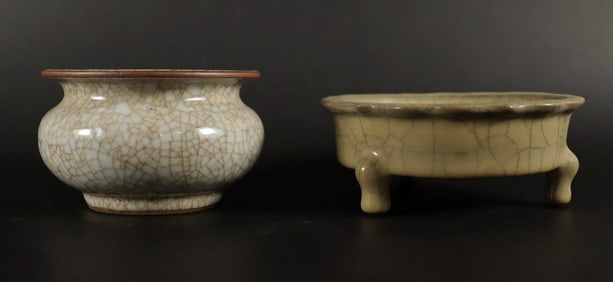 2 Chinese crackled washer