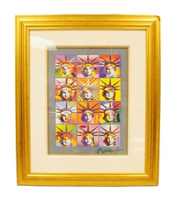 Peter Max Statue Liberty lithograph