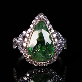 Platinum Paraiba tourmaline ring GIA