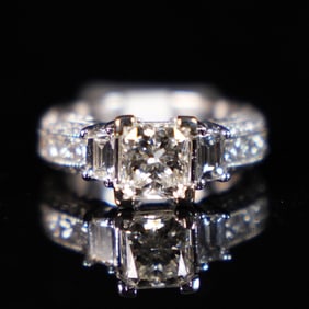 Platinum 1.51 diamond ring G color