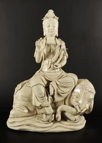 Chinese tall white statue