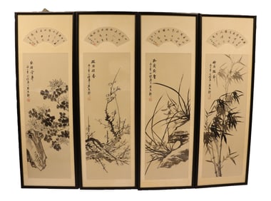 4 Chinese fine paintings