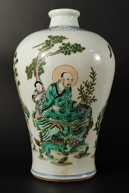Chinese famille verte vase
