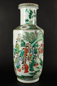 Chinese tall straight vase