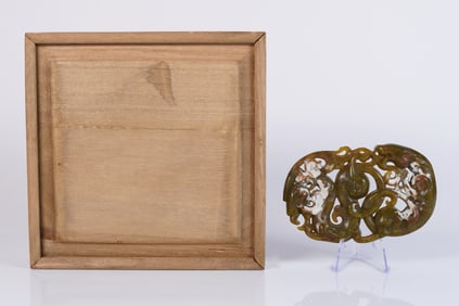 Chinese carved ornament in box