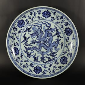 Chinese b/w dragon charger