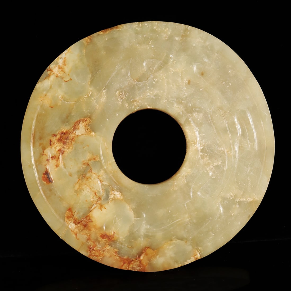 Chinese antique jade disc: Chinese antique jade disc, condition selling it as is. All sales are final.