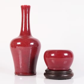 Lots Chinese red porcelains