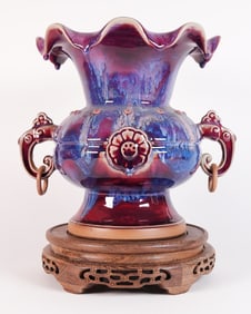 Chinese fine red vase
