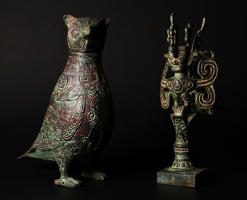 Lots Chinese bronze vessels