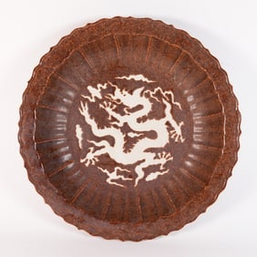 Chinese brown dragon charger