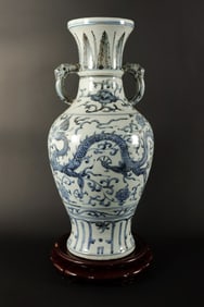Chinese tall antique vase