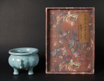 Chinese fine censer with heavy box
