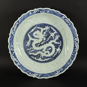 Chinese fine dragon plate