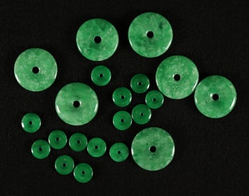 Lots Chinese apple green discs