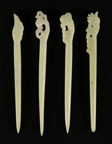 Lots Chinese carved hair pins
