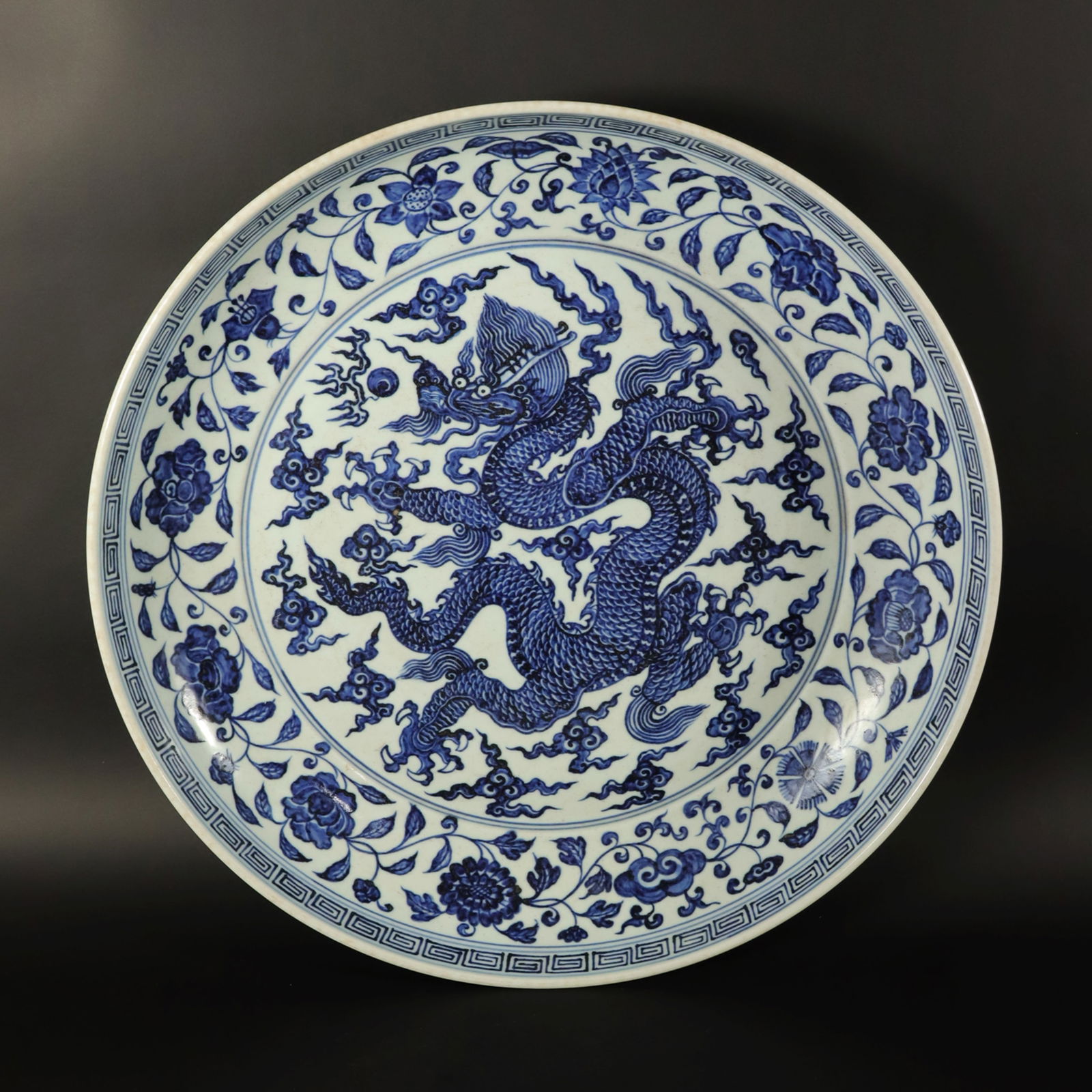 Chinese fine b/w dragon charger (1 of 7)