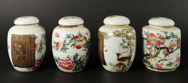 Lots Chinese tea caddy with tea