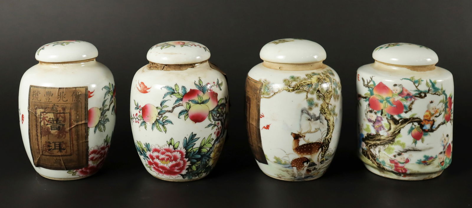 Lots Chinese tea caddy with tea (1 of 9)