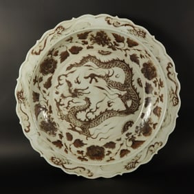 Chinese fine dragon charger