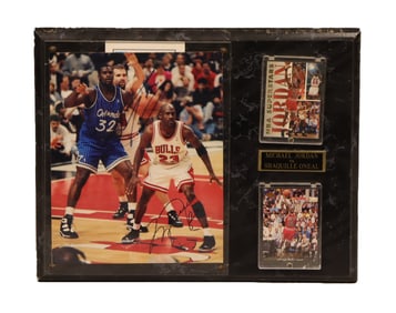 Michael Jordan Shaq signed photo