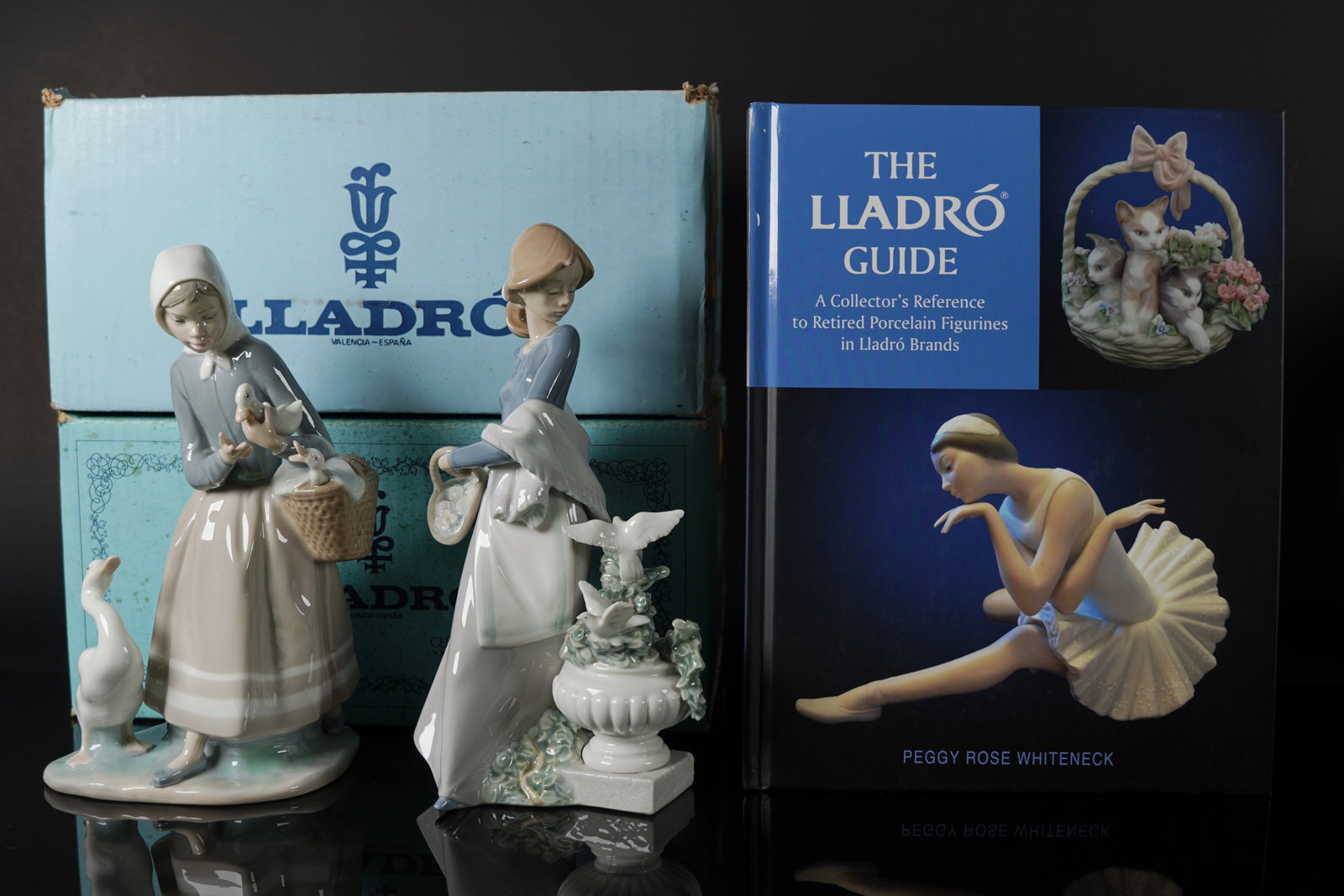 Lots Lladro figurines with box: Lots Lladro figurines with original box. Largest H: 9.2" x W: 5.6."