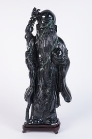 Chinese large jade deity