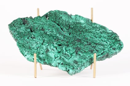 A large natural stone boulder