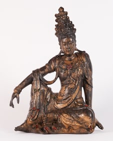 Chinese bronze buddha statue