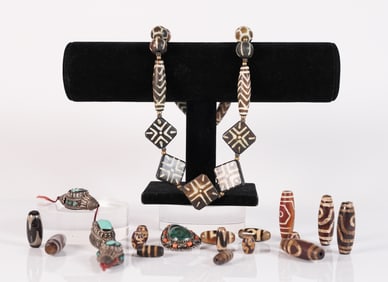 Lots Tibetan dzi beads