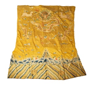 Chinese important dragon silk fragment