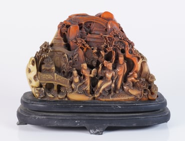 Chinese carved boulder