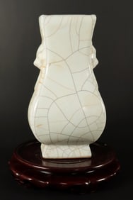 Chinese white crackled vase